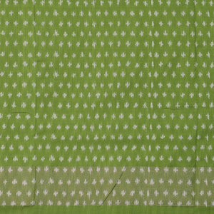 Ikat Silk Golden Green Saree