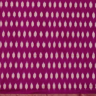 Ikat Silk Magenta Saree
