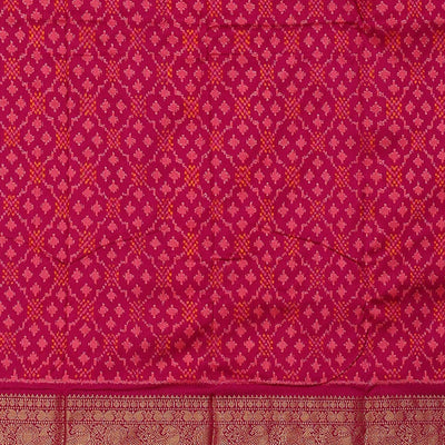 Kanchi Ikat Pink Saree