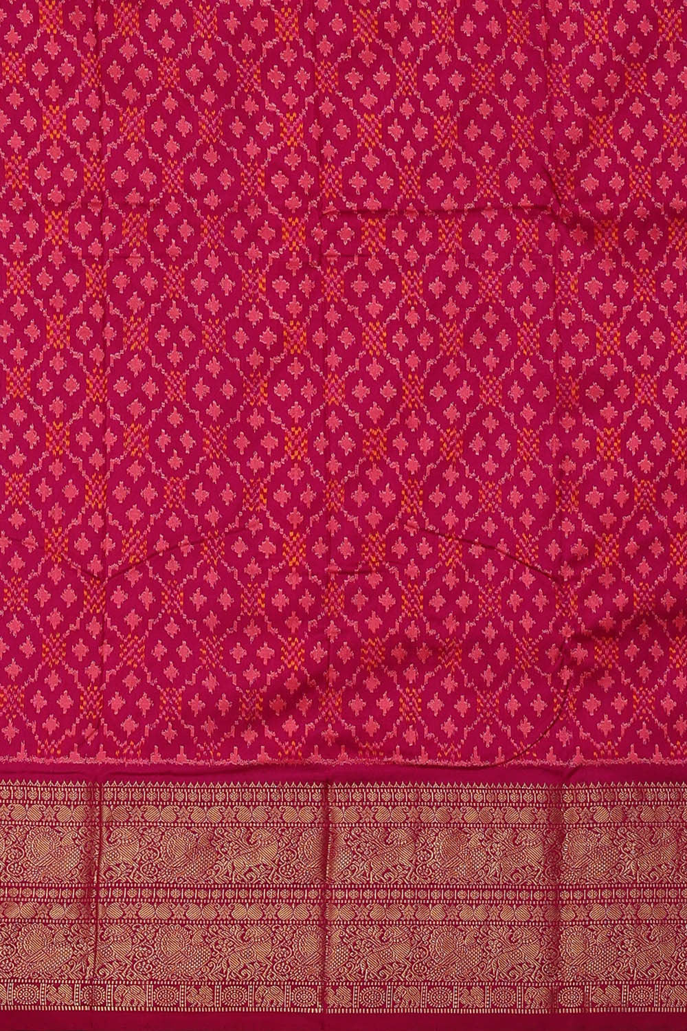 Kanchi Ikat Pink Saree