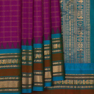 Gadwal Silk Magenta Saree