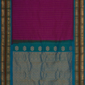 Gadwal Silk Magenta Saree