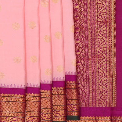 Gadwal Silk Soft Pink Saree