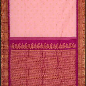 Gadwal Silk Soft Pink Saree