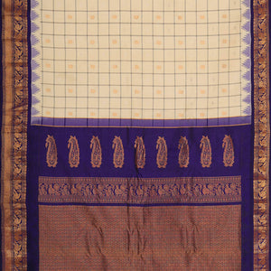 Gadwal Silk Cream Saree