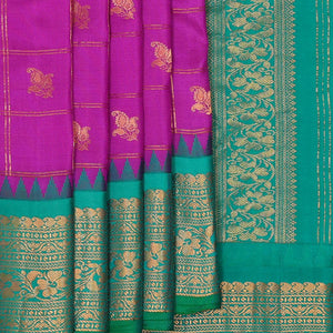 Gadwal Silk Lavender Pink Saree