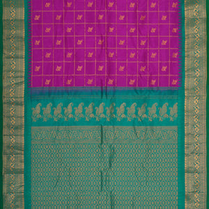 Gadwal Silk Lavender Pink Saree