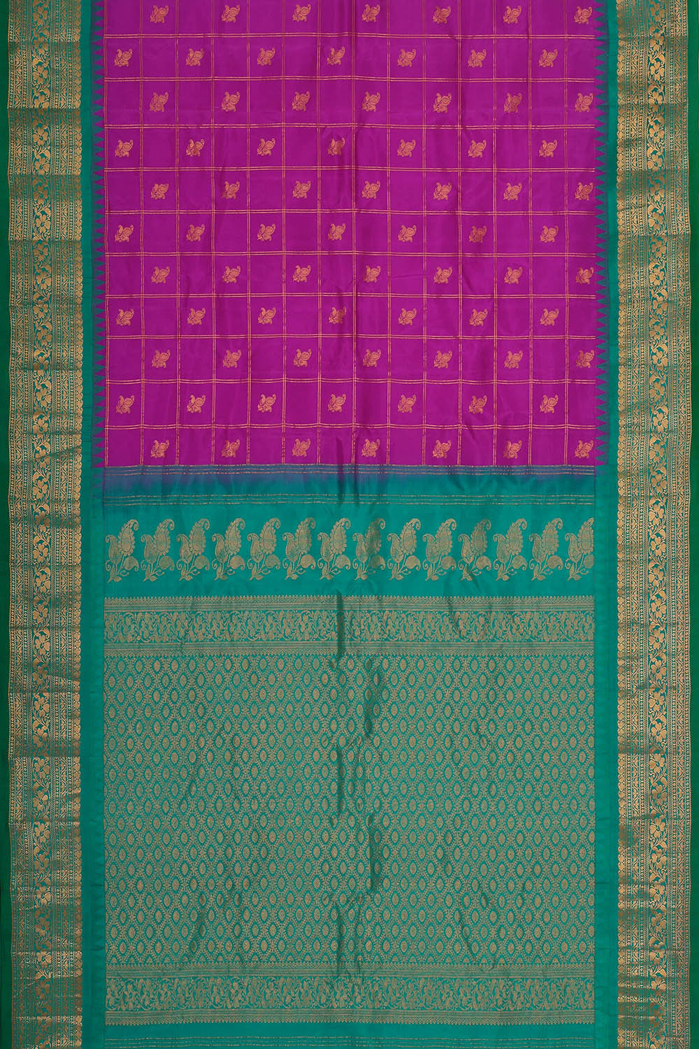 Gadwal Silk Lavender Pink Saree