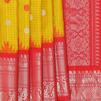 Gadwal Silk Yellow Saree