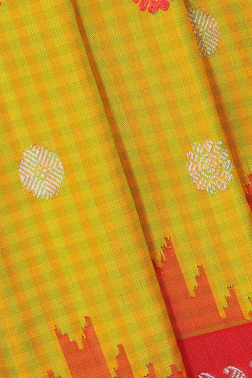 Gadwal Silk Yellow Saree