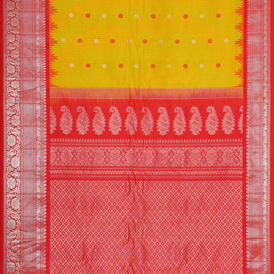 Gadwal Silk Yellow Saree