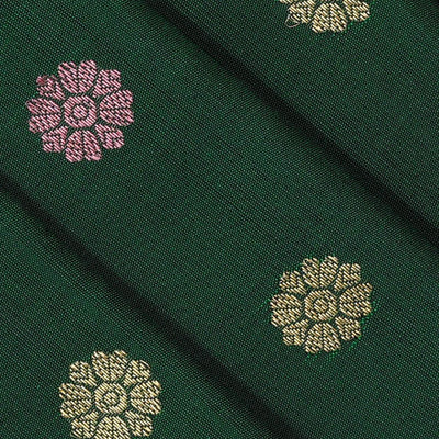 Gadwal Silk Bottle Green Saree
