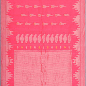 Gadwal Silk Peach Pink Saree