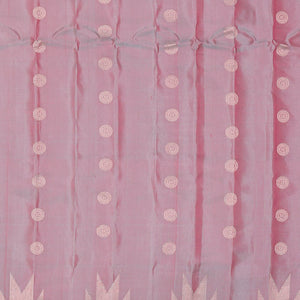 Gadwal Silk Peach Pink Saree
