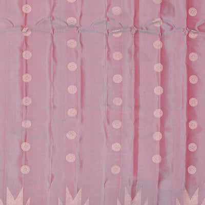 Gadwal Silk Peach Pink Saree