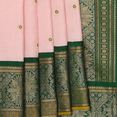 Gadwal Silk Soft Pink Saree