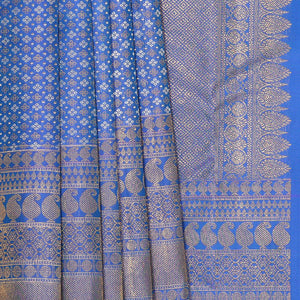 Kanchipattu Blue Brocade Saree