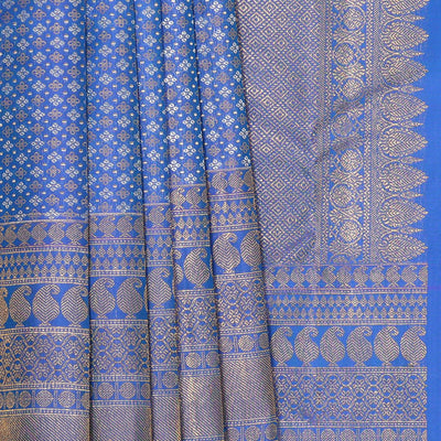 Kanchipattu Blue Brocade Saree