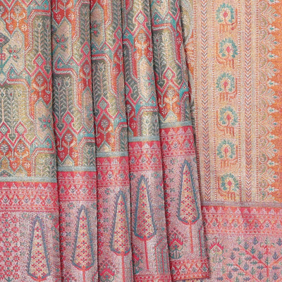 Kanchipattu Blue Tissue Brocade Saree