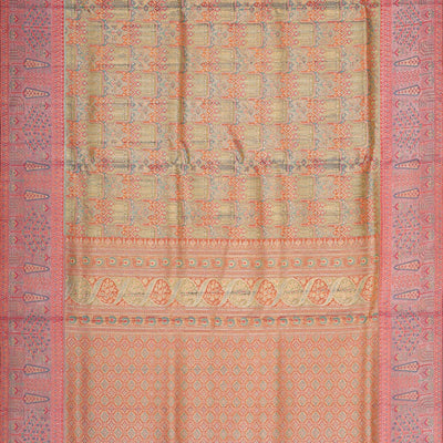 Kanchipattu Blue Tissue Brocade Saree