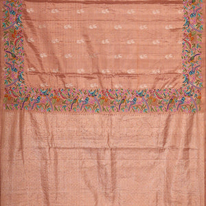 Kanchi Tissue Light Brown Saree