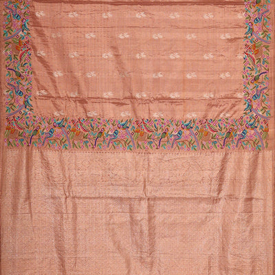 Kanchi Tissue Light Brown Saree