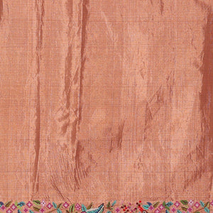 Kanchi Tissue Light Brown Saree