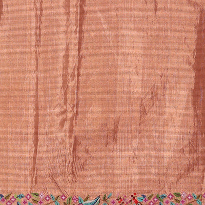 Kanchi Tissue Light Brown Saree