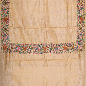 Kanchi Tissue Cream Gold Saree