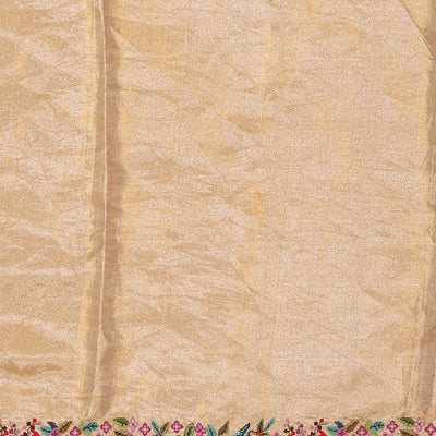 Kanchi Tissue Cream Gold Saree
