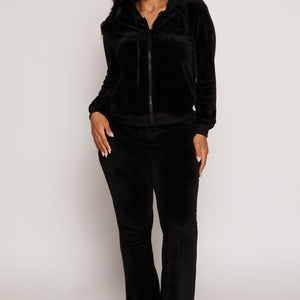 Velour Boot Cut Pants