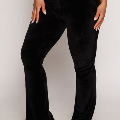 Velour Boot Cut Pants