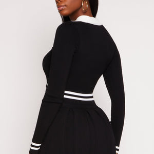 Daisy Varsity Stripe Detail Crop Top