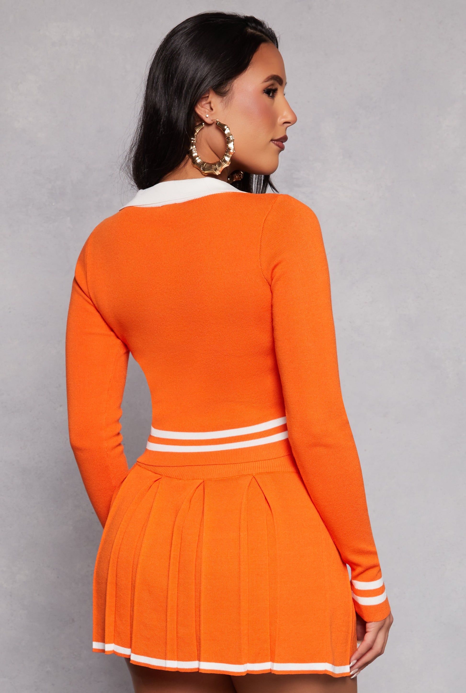 Daisy Varsity Stripe Detail Crop Top