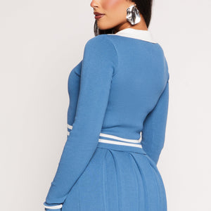 Daisy Varsity Stripe Detail Crop Top