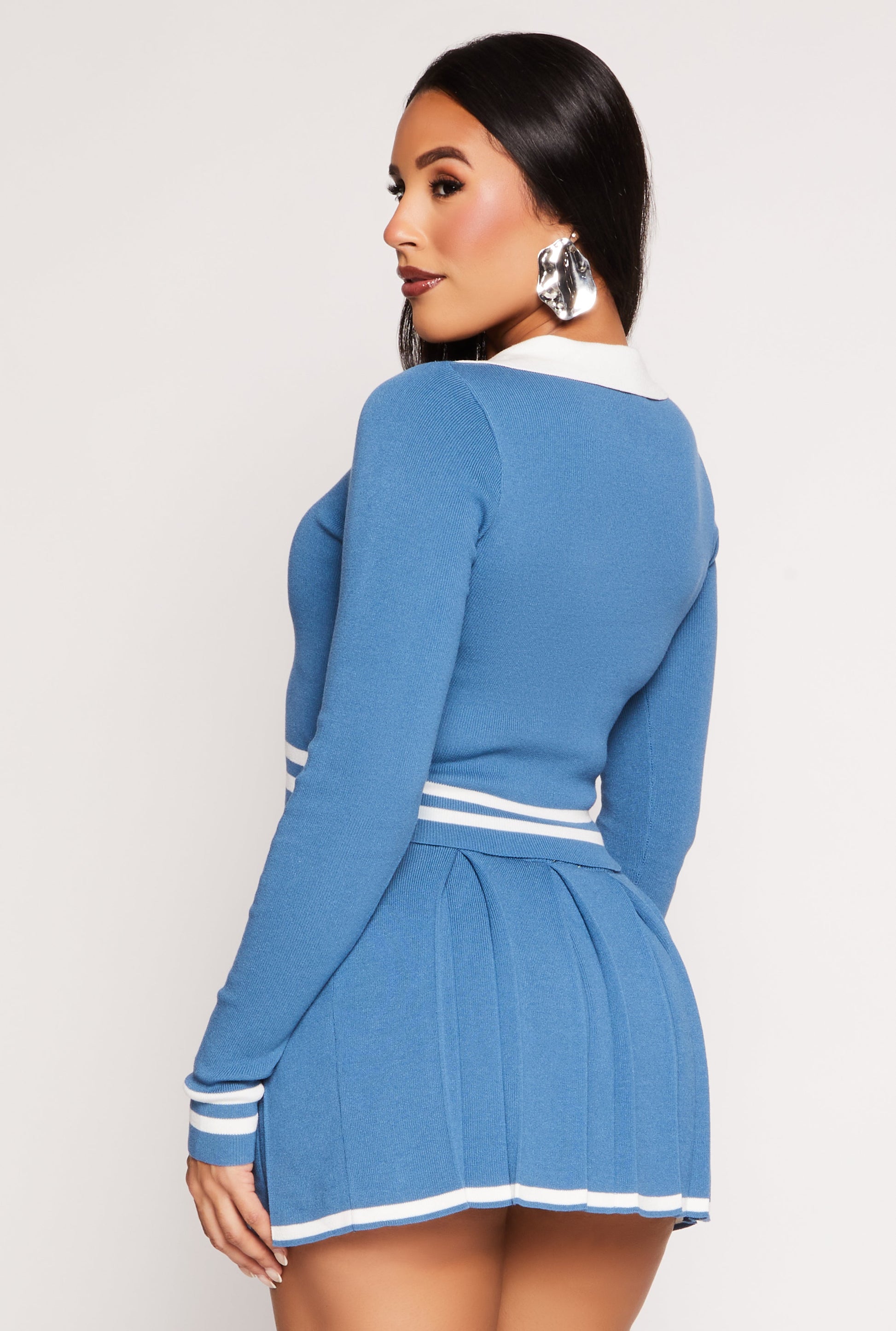 Daisy Varsity Stripe Detail Crop Top