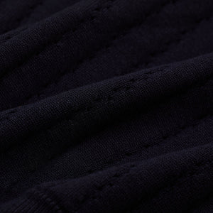 Black Knitted Polo T-Shirt