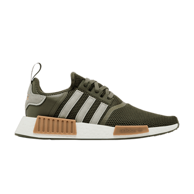 adidas NMD R1 Olive Strata Silver Pebble Cloud White
