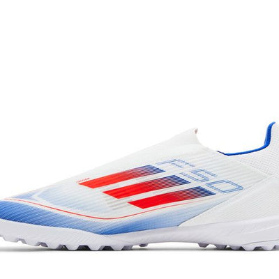 adidas F50 League Laceless Turf Cloud White Solar Red Lucid Blue