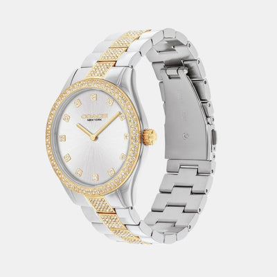 Brooks Unisex Quartz Silver Dial Analog Stainless Steel Watch 14400034
