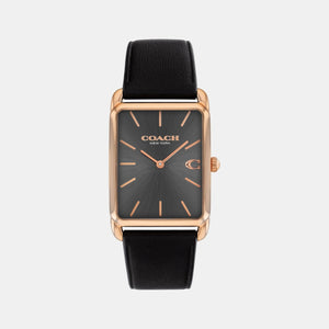 Elliot Unisex Quartz Gunmetal Dial Analog Calfskin Watch 14400041