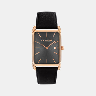 Elliot Unisex Quartz Gunmetal Dial Analog Calfskin Watch 14400041