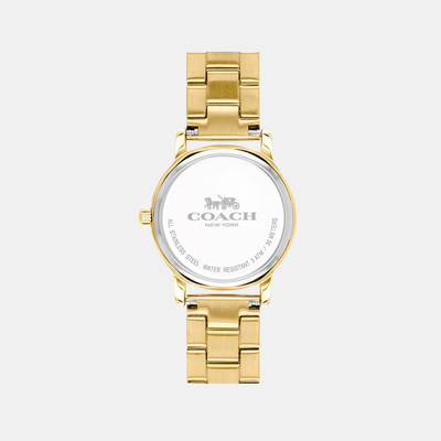Grand Women Quartz Gold Dial Analog Stainless Steel Watch 14502976