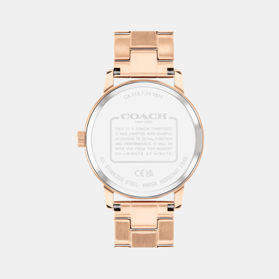 Grand Women Quartz Rose Gold Dial Analog Stainless Steel Watch 14503076