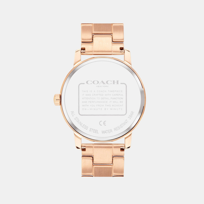 Grand Women Quartz Rose Gold Dial Analog Stainless Steel Watch 14503492