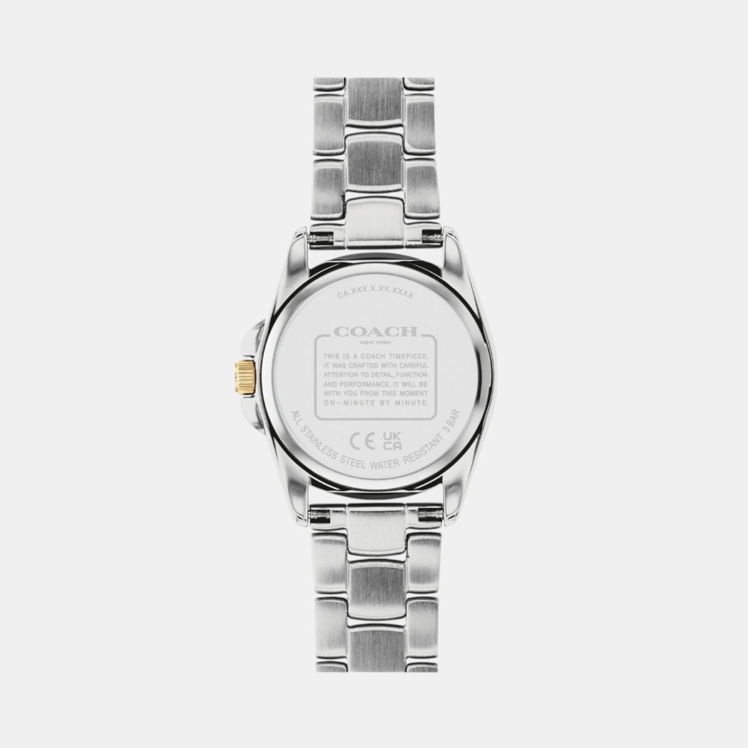 Greyson Women Quartz Silver & White Dial Analog Stainless Steel Watch 14503909