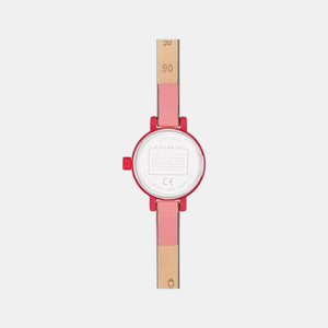 Gracie Women Quartz Pink Dial Analog Calf Watch 14503991