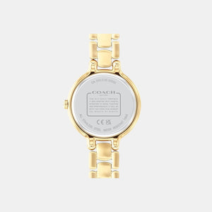 Chelsea Women Quartz Thin Gold Dial Analog Stainless Steel Watch 14504125