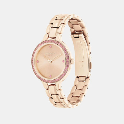 Chelsea Women Quartz Rose Gold Dial Analog Stainless Steel Watch 14504126