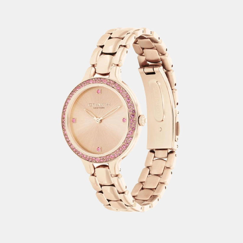 Chelsea Women Quartz Rose Gold Dial Analog Stainless Steel Watch 14504126